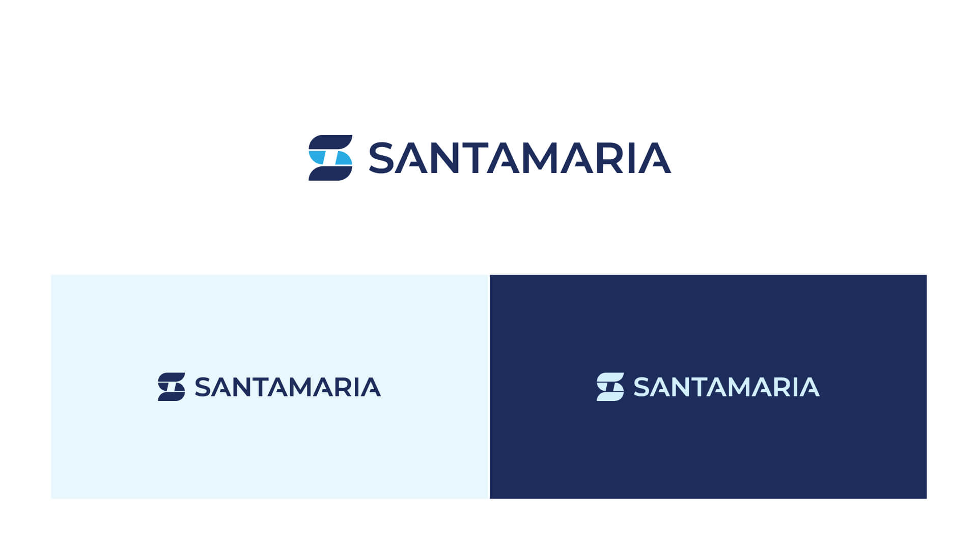 Horizontale einzeilige Logovariante von Santamaria Zahntechnik