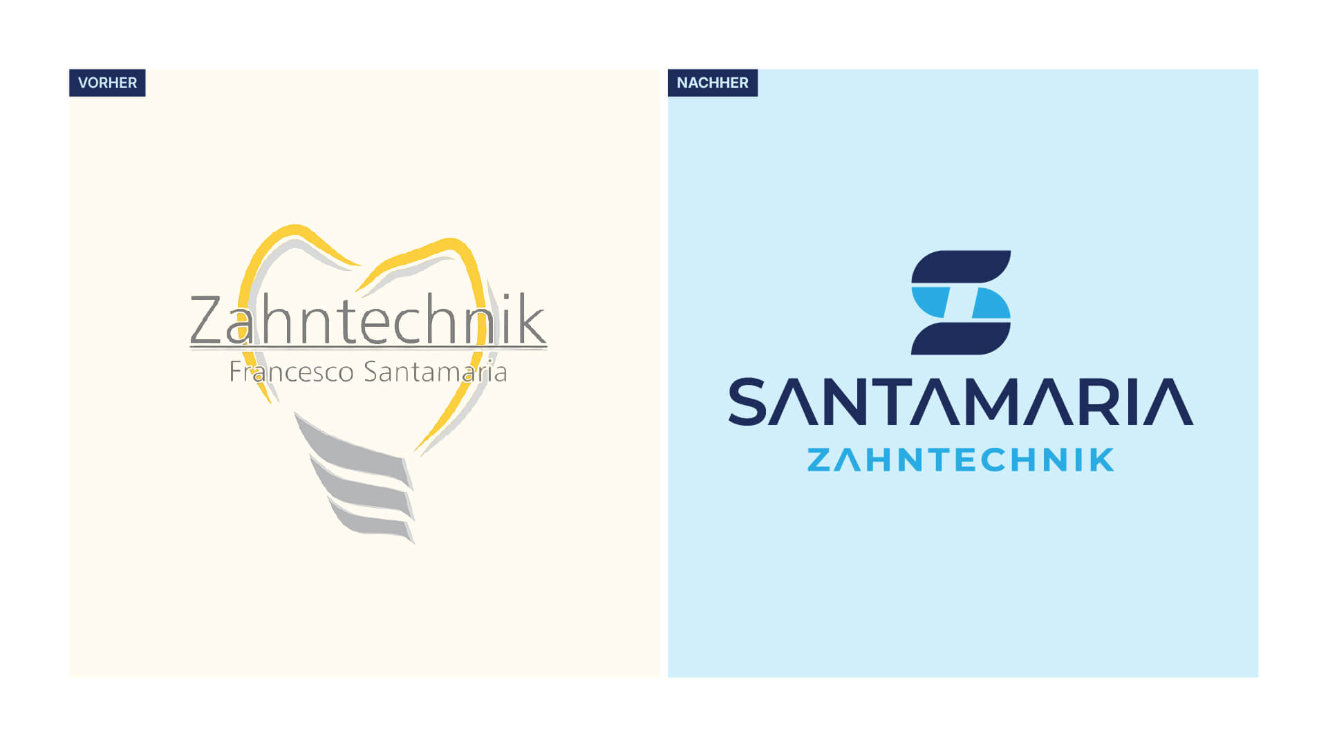 Titelbild des Corporate-Branding-Projekts für Santamaria Zahntechnik