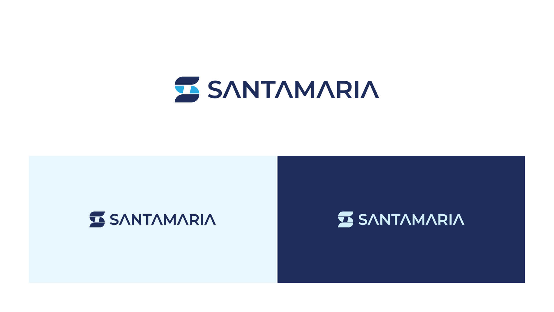 Horizontale einzeilige Logovariante von Santamaria Zahntechnik