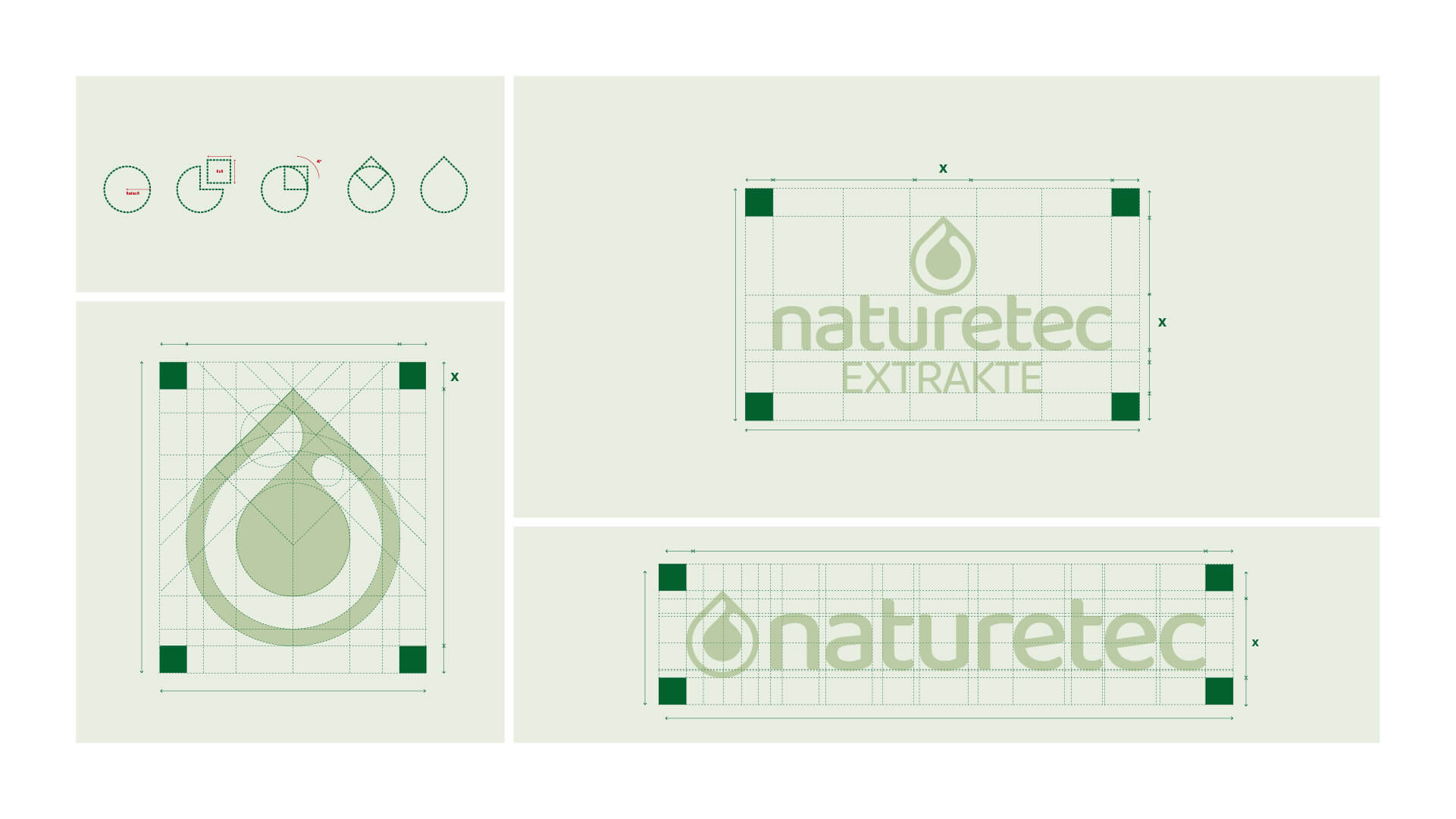 Konstruktion des Keyvisuals und der Logovarianten von Naturetec