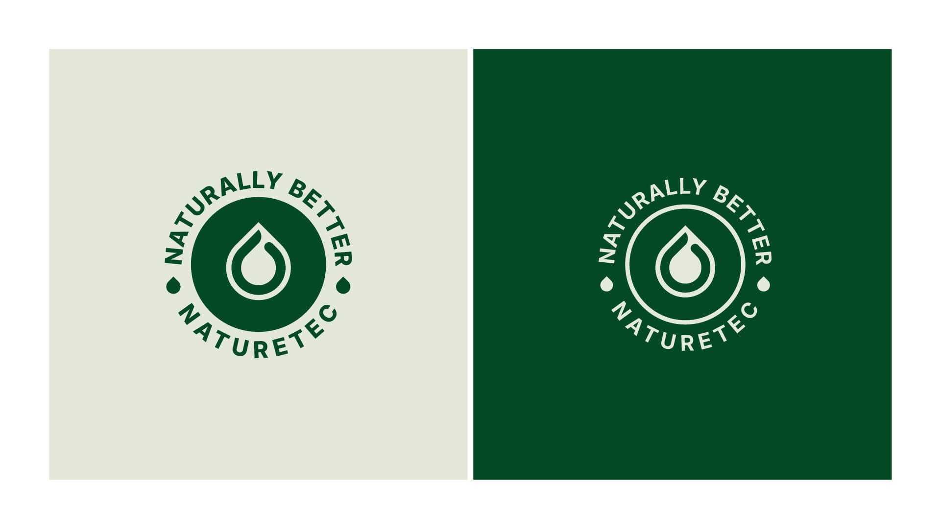 Badge mit Slogan hell und dunkel von Naturetec