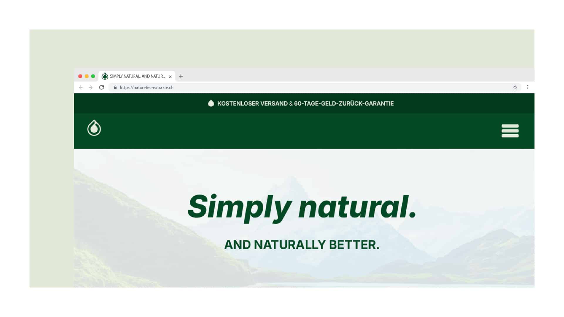 Favicon und Website-Header von Naturetec