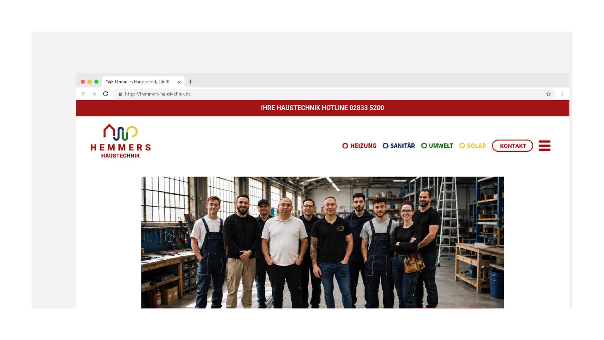 Favicon und Website-Header von Hemmers Haustechnik