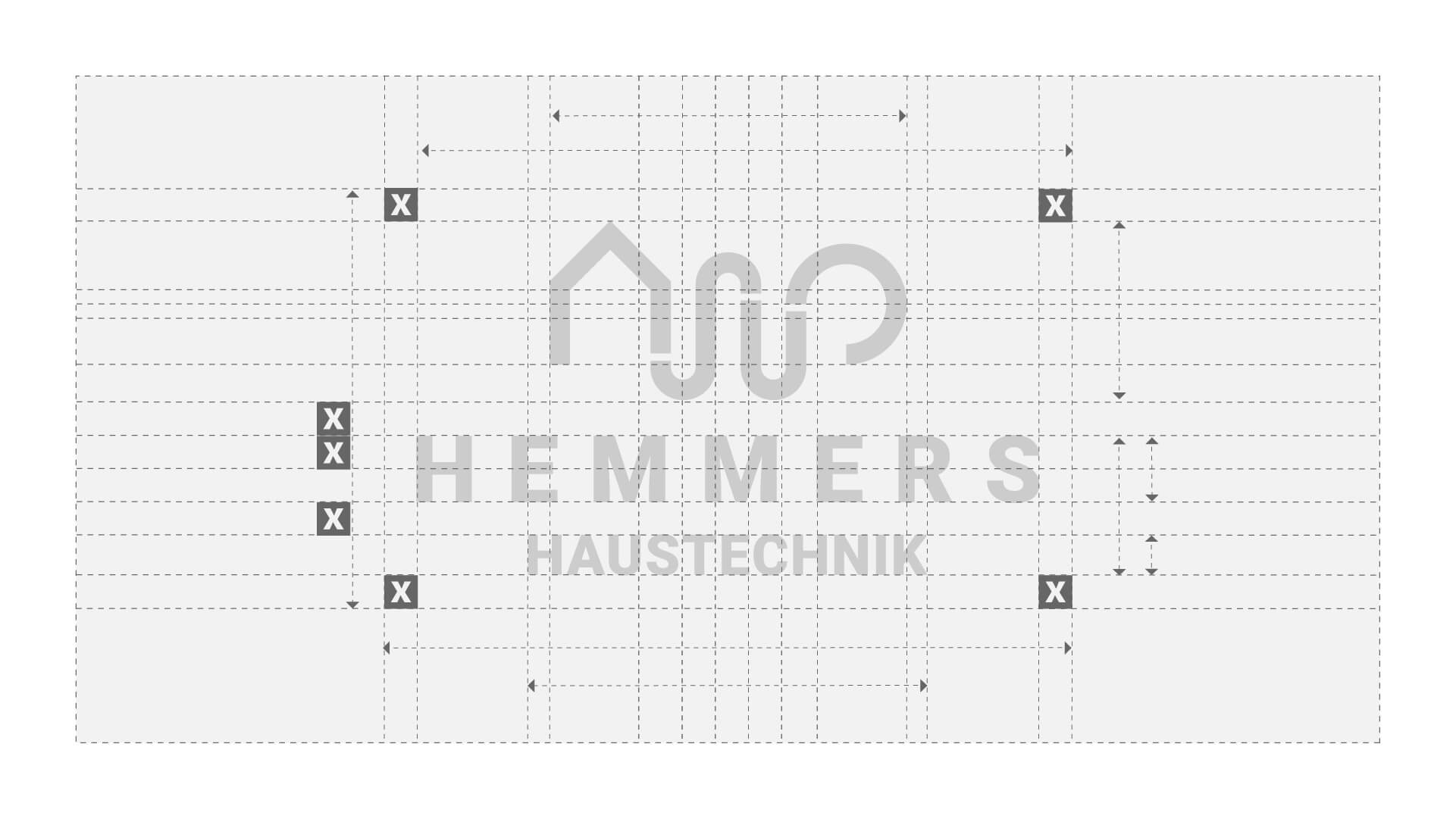 Konstruktion des Logos von Hemmers Haustechnik