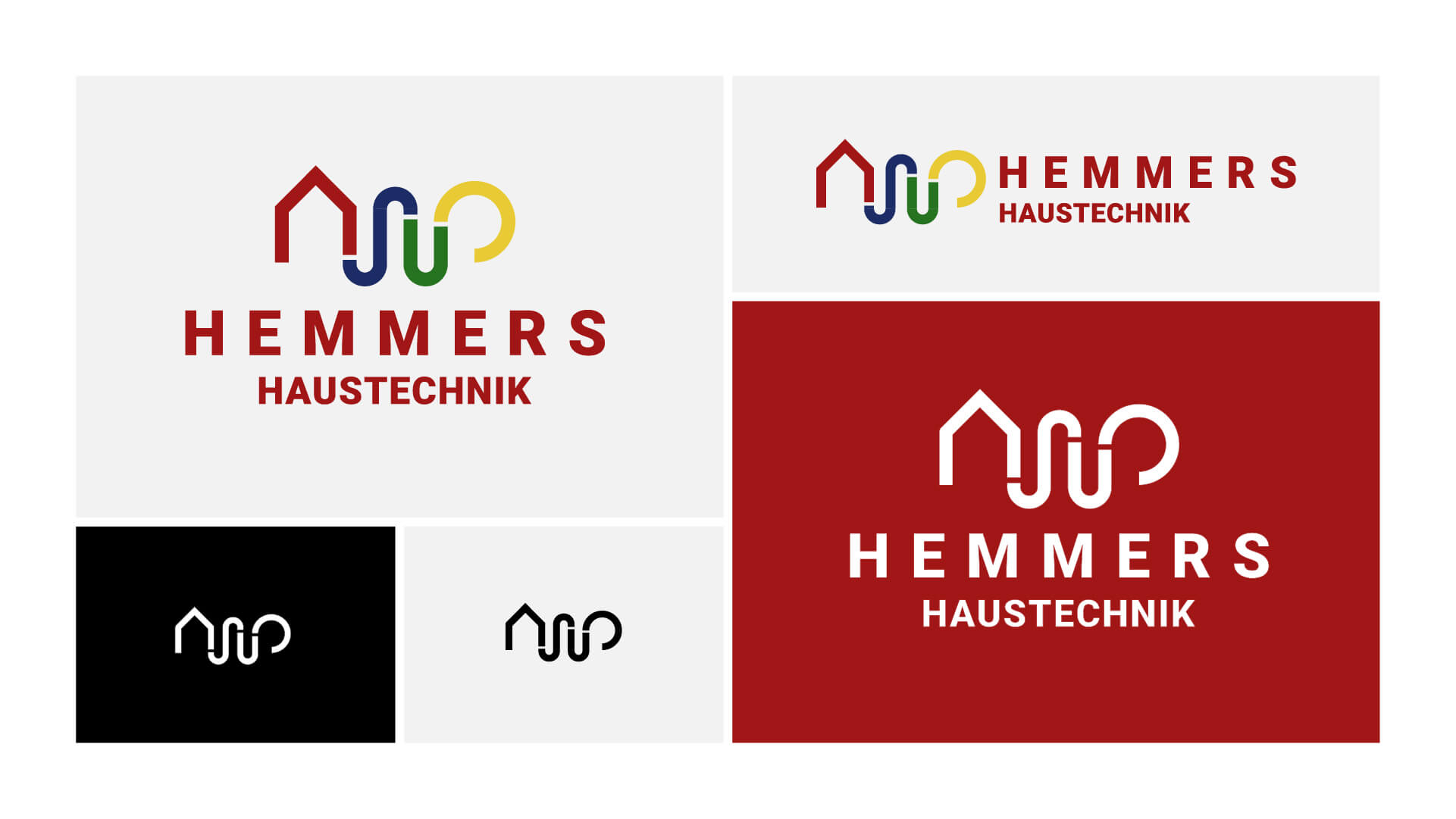 Abbildung der Logo-Varianten von Hemmers Haustechnik