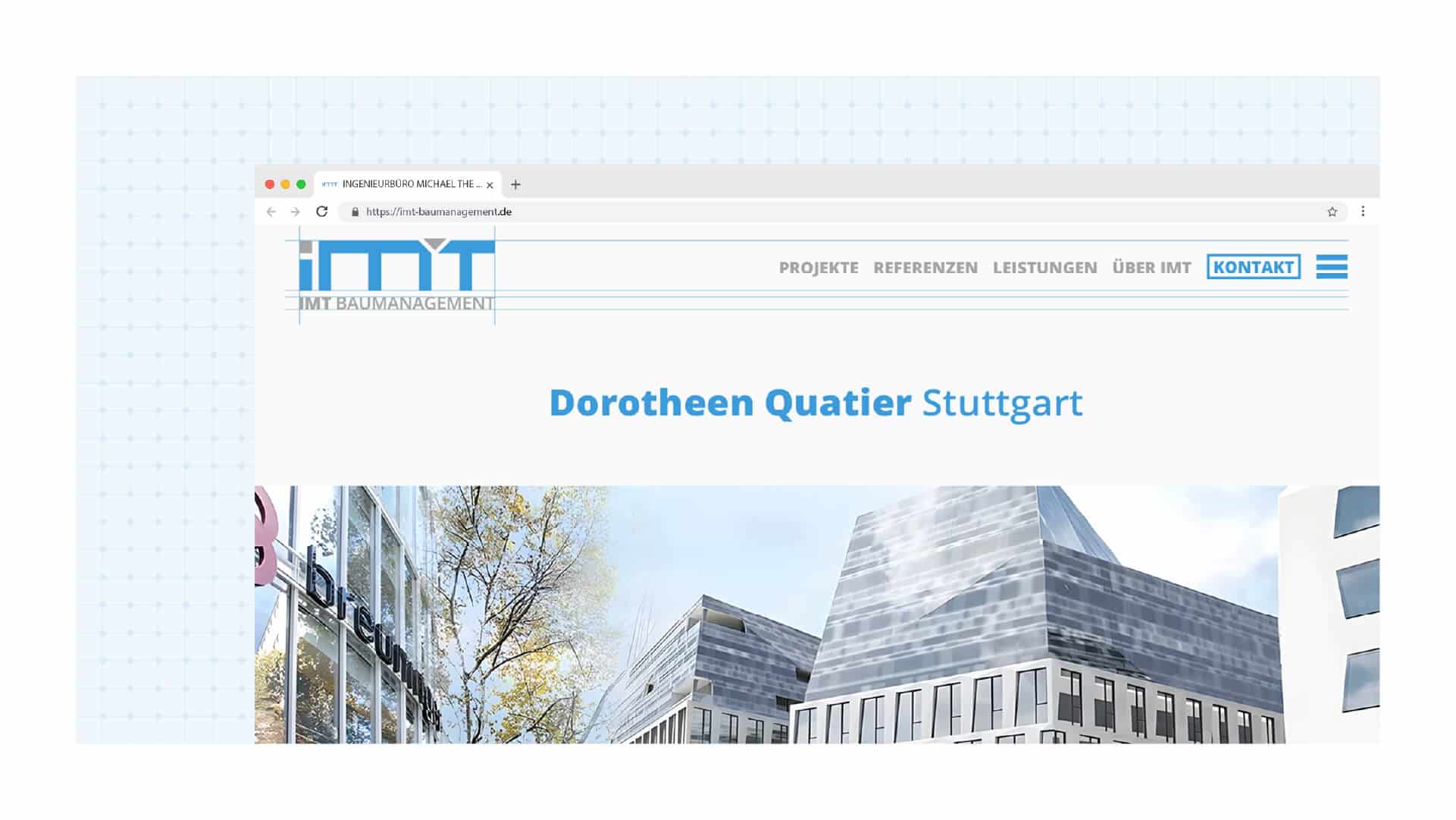 Favicon und Website-Header von IMT Baumanagement – Ingenieurbüro Michael Thelen