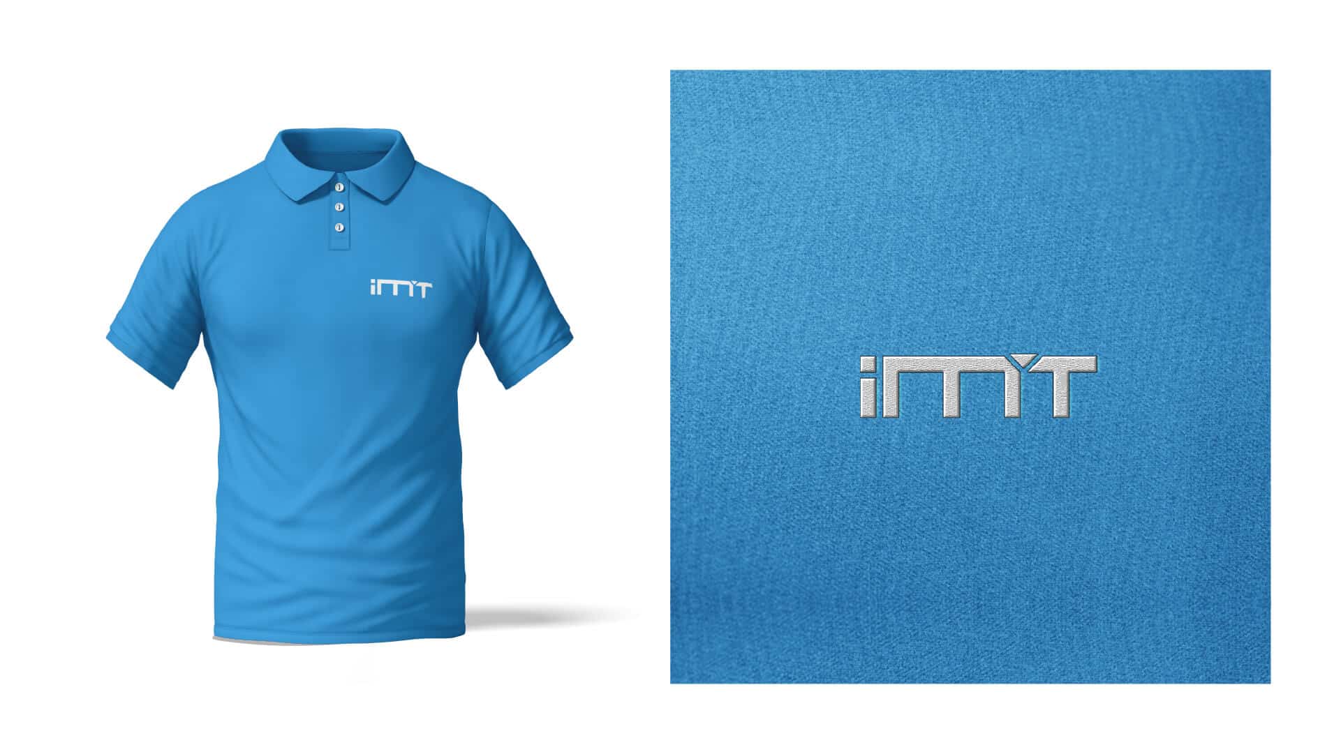 Logo von IMT Baumanagement – Ingenieurbüro Michael Thelen auf einem Poloshirt und als Stickerei
