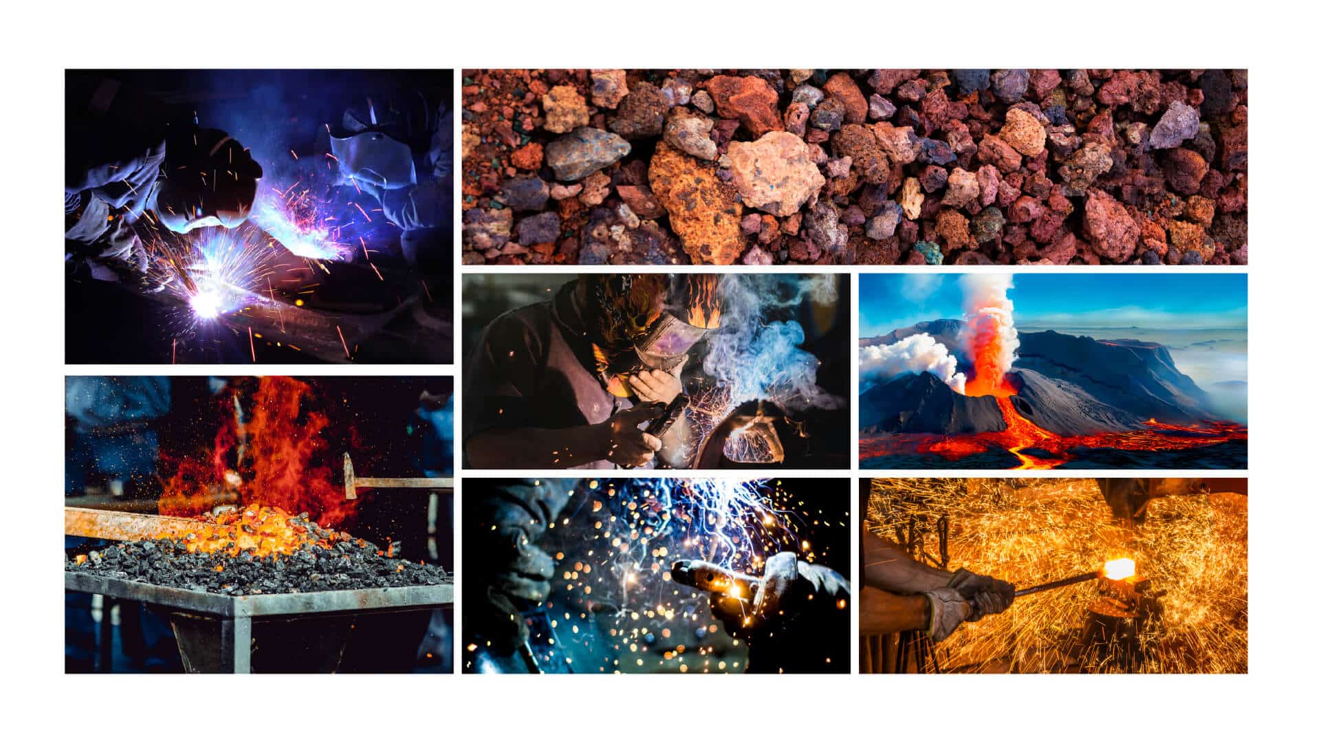 Präsentation, Moodboard der Bildsprache zur Farbbestimmung von Metallbau Nickel