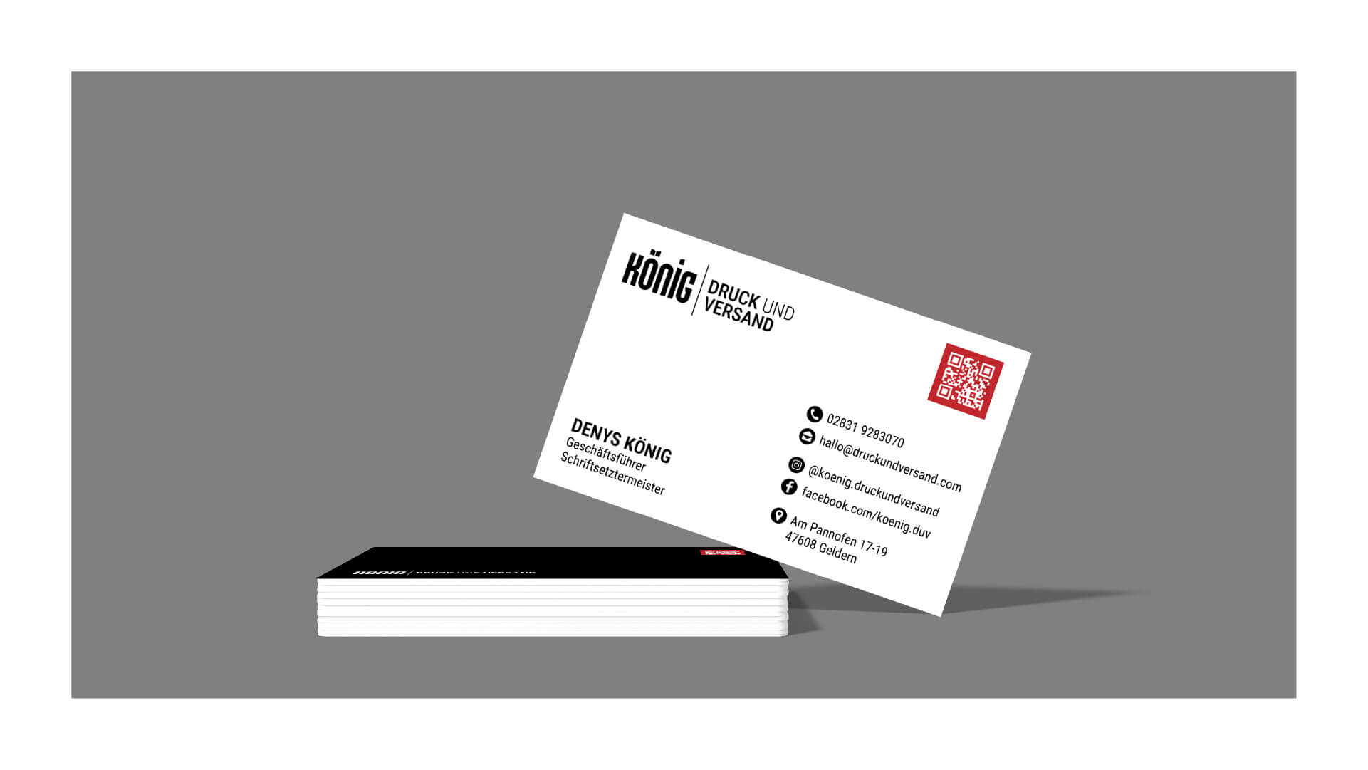Visitenkarten im Corporate Design von König Druck & Versand