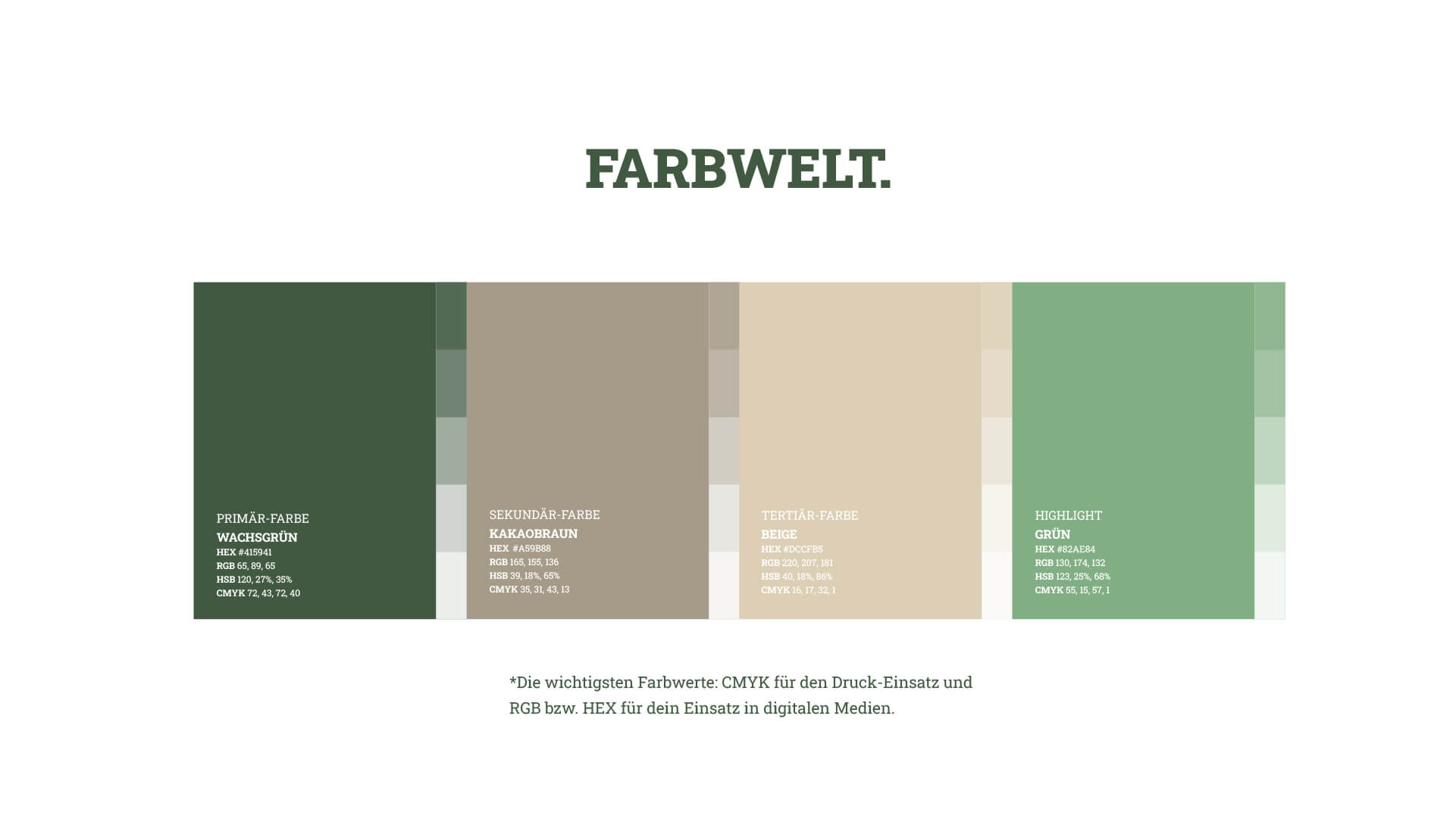 Farbpalette des Corporate Designs von lionsmania