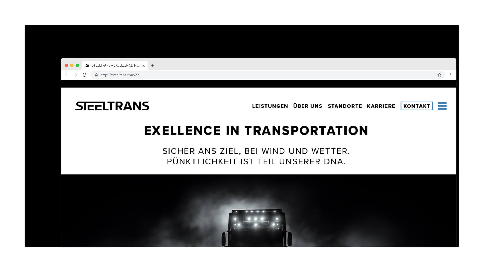 Favicon und Website-Header von Steeltrans