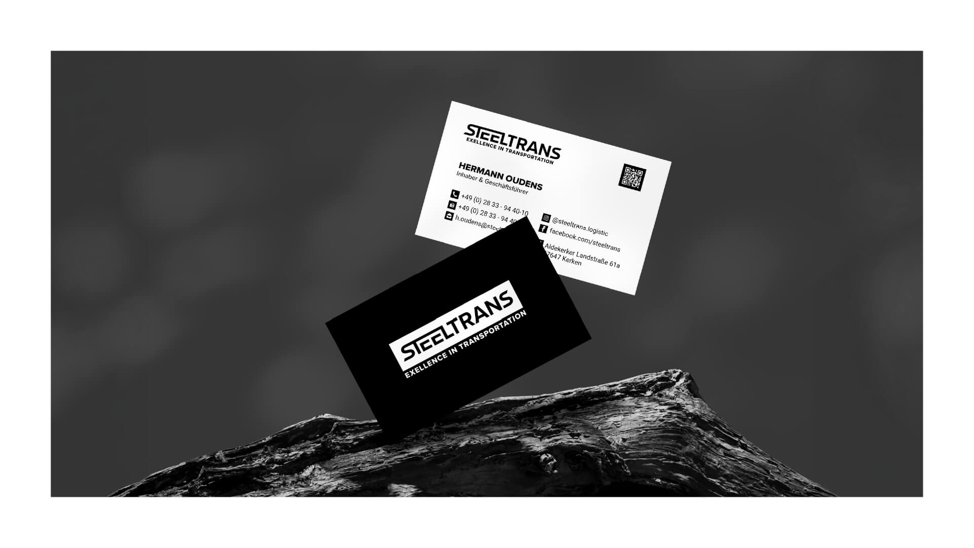 Visitenkarten im Corporate Design von Steeltrans